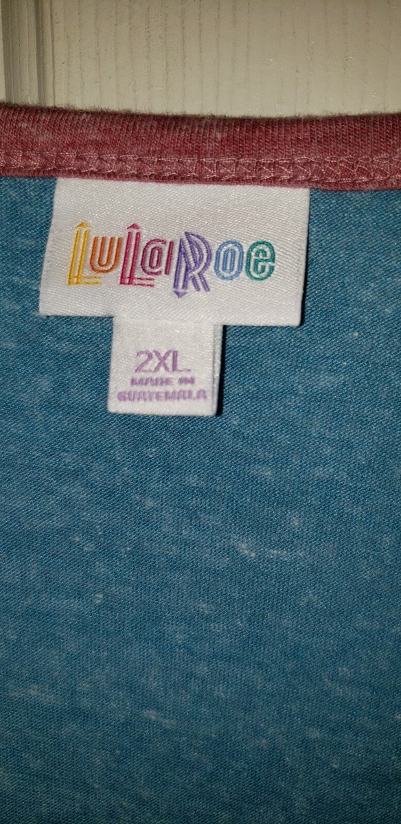 Robe LuLaRoe Nicole - Bleu Et Rose - Taille 2XL (plus Size) - NEUF étiquettes