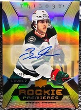Brock Faber 23/24 Upper Deck Trilogy Level 2 Rookie Auto /99