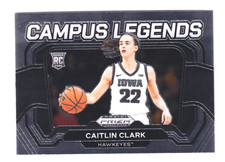 2024-25 Panini Prizm Draft CAMPUS LEGENDS #5 CAITLIN CLARK RC Rookie Iowa Fever