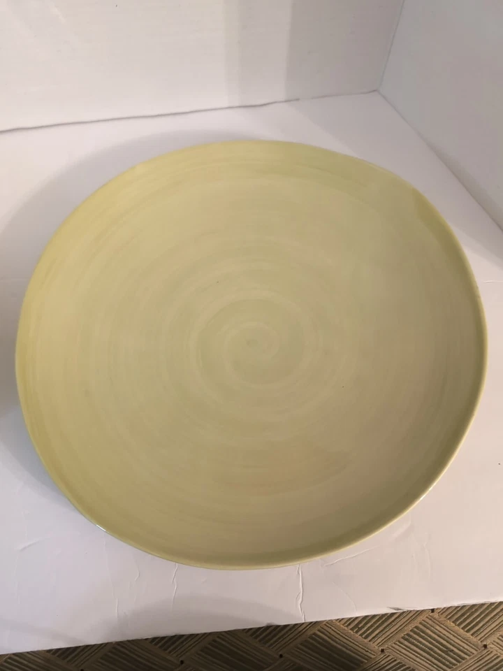 Moss Green Dinner Plate & Bowl Glossy Crate Barrel - Image 2 of 4