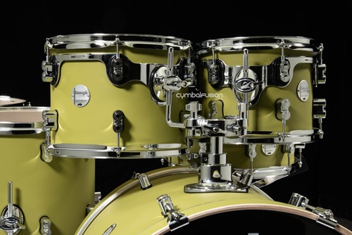 PDP Concept Maple 6pc Shell Pack - Satin Olive 10/12/14/16/22/14SD - Picture 6 of 6