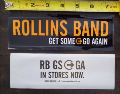 ROLLINS BAND RARE STICKER GET SOME GO AGAIN - 2 PACK!!! BLACK FLAG HENRY ROLLINS