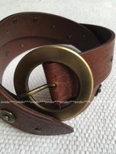 Dolce&Gabbana Women Brown Studded Belt Luxury Designer Accessory Premium Quality