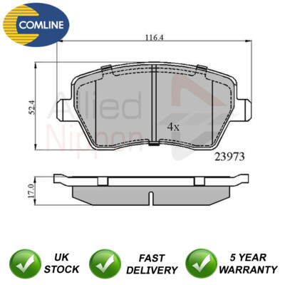 Brake Pads Set Front Allied Nippon Fits Clio Kangoo Captur Modus Micra Note