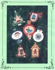 Waxing Moon MERRY MINIS II: FESTIVE ORNAMENTS 7 Cross Stitch Charts Only Xmas