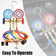 Manifold Gauge Set AC A/C Charging Hose Air Conditioner HVAC Professional Kit US