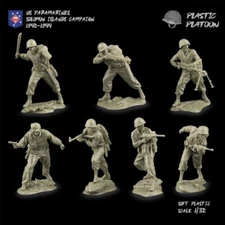 PLASTIC PLATOON American Soldiers 7 figures Scale 1:32