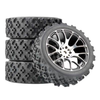 1/10 RC Rally Car Wheels Tires Rims For Tamiya TT-01 TT-02 XV01 DF-03 HSP HPI