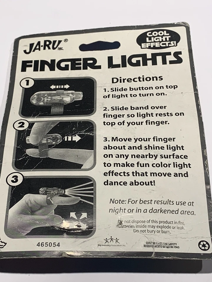 3 luces de dedo a batería para fiestas, baile, linternas de juguete favor de fiesta Foto 3 de 3