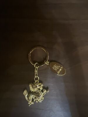 2024 New Year Key Chain Gold Dragon Keychain China Twelve Zodiac Pendant