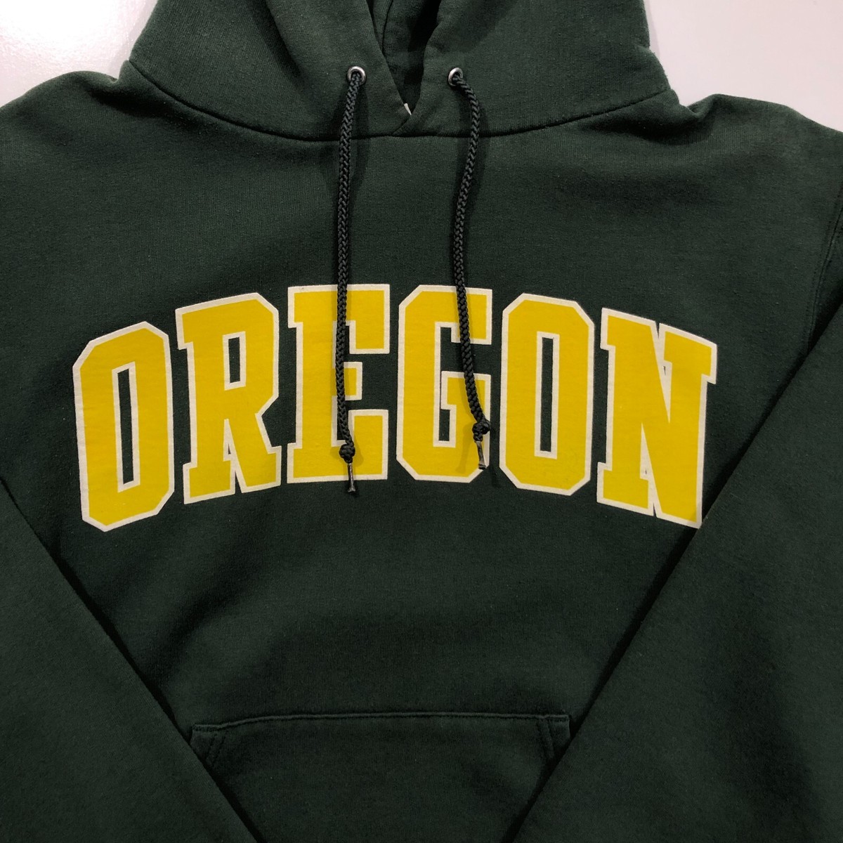 Oregon Ducks Sweatshirt Adult Small Green Champion Hoodie Logo