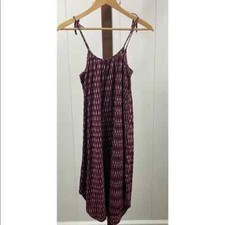 Madewell Purple Tie Strap Ikat Print Shift Dress Women's XS