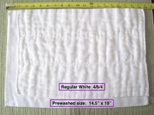 100% Cotton Chinese DSQ prefold diapers REGULAR (Large) 4/6/4 white ON SALE!