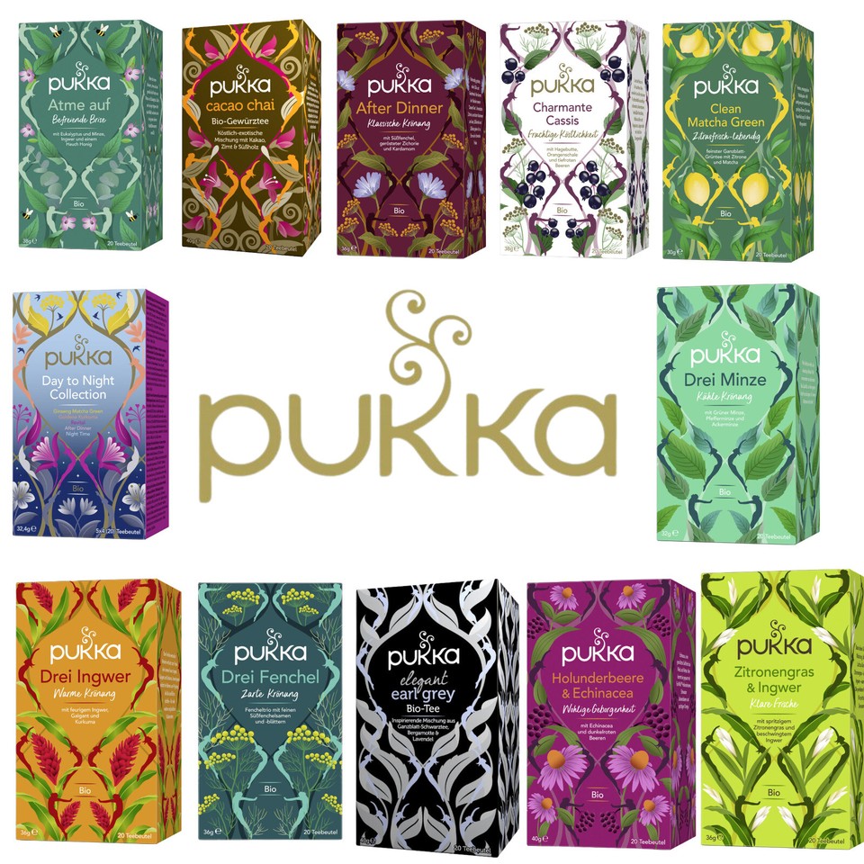 Pukka Tee alle Sorten von A - Z Bio Teebeutel, Fair