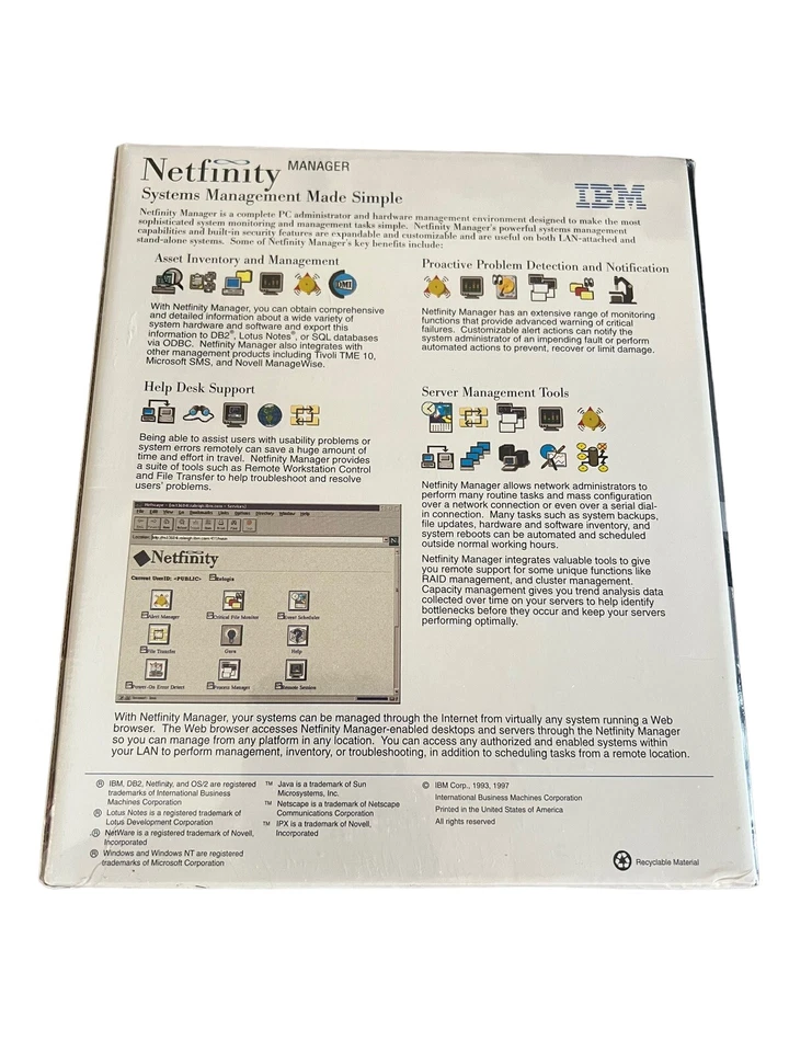 VTG IBM Netfinity Manager Systems Management Made Simple Ver 5.1 CD -ROM 1997 - Image 2 of 4