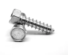 #8-15 x 1 1/4 Sheet Metal Screw Hex Head Type A Low Carbon Steel Zinc Plated