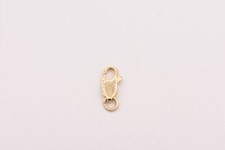 5mmX14mm Lobster Claw Clasp Jump Ring Polished Real 14K Yellow Gold 1.3 grams