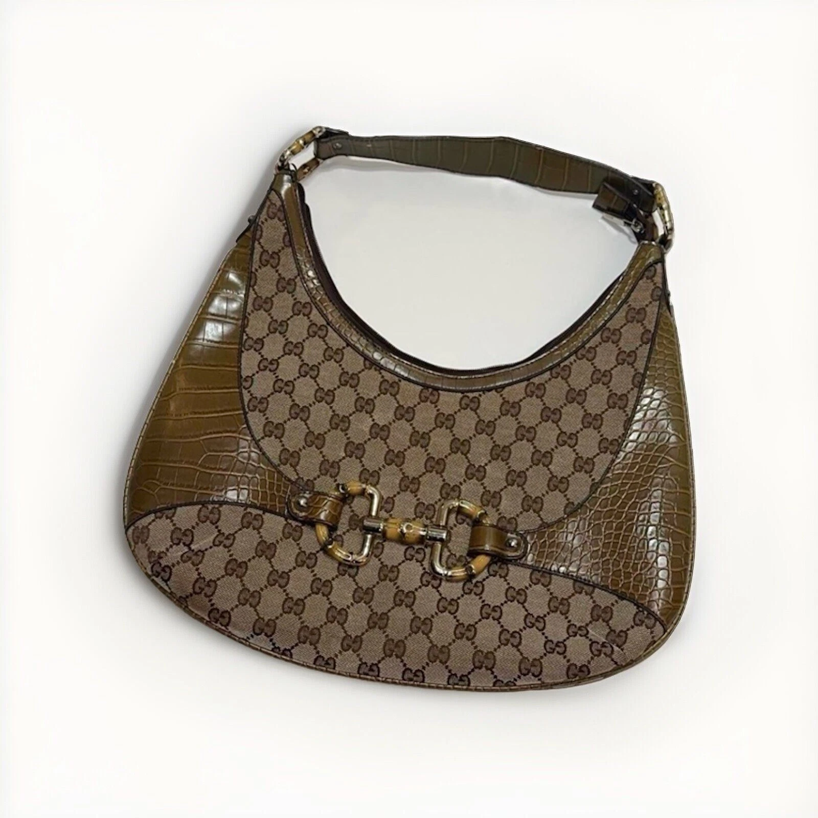 Borsa a tracolla Gucci vintage con pelle di rettile