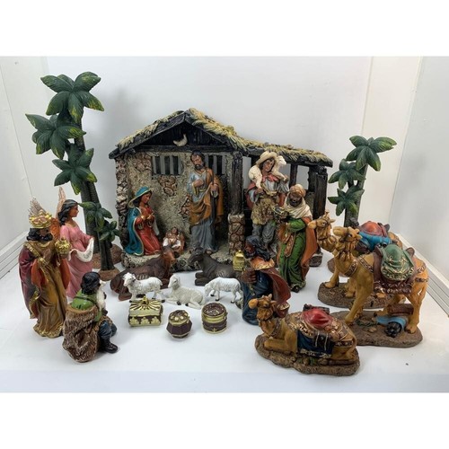 25 Piece Black Nativity Set, Detailed Handcrafted Figurines for Holiday Decor