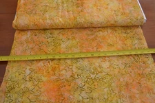 By 1/2 Yd, Yellow Orange & Green Batik Quilt Cotton, Moda/Over the Rainbow, B377