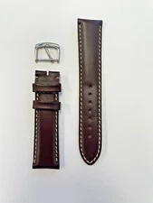 20mm Brown Matte Genuine Leather Watch Band - USA