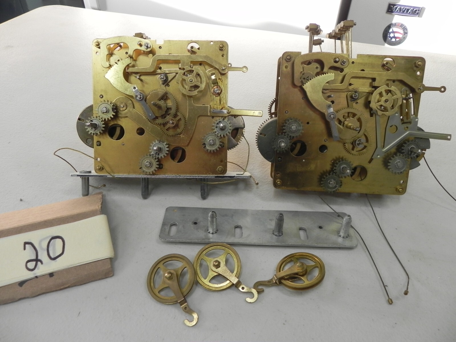 2 Urgos grandfather clock movements, UW32114B & UW32596C, Parts/ Repair