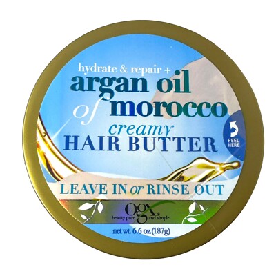 OGX Hydrate & Repair Argan Oil of Morocco Creamy Hair Butter, 6.6 oz, NEW