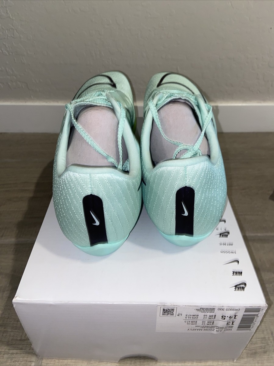 Size 13 Men's | Nike Air Zoom Maxfly Track Spikes Mint Foam Cleats