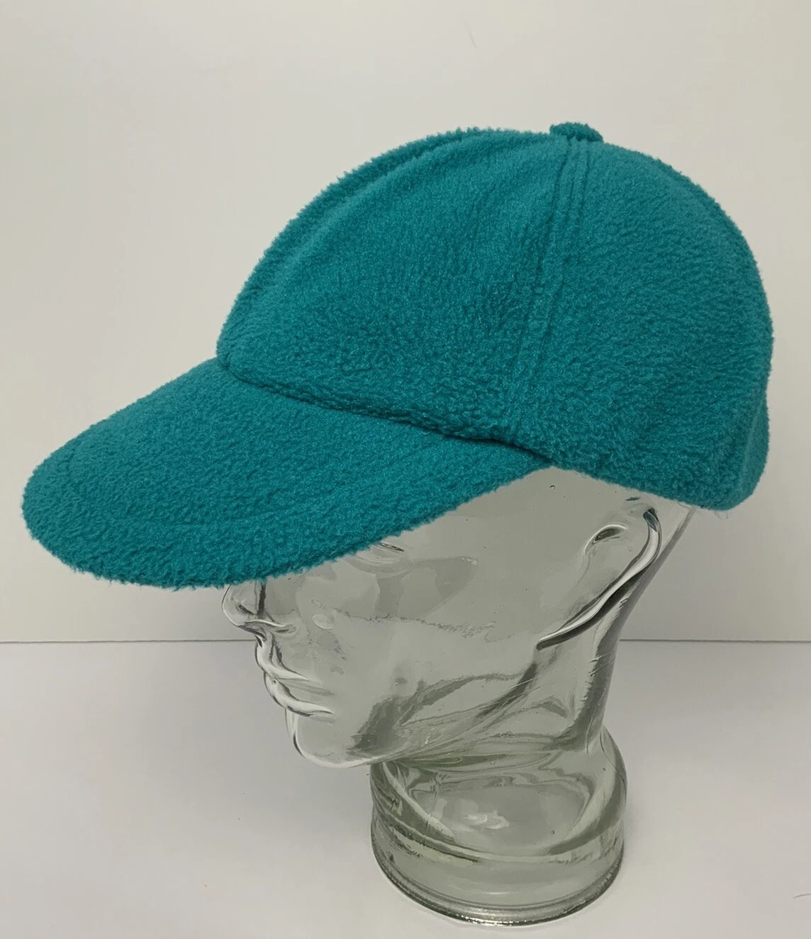 Vintage 80’s Fleece Baseball Cap Retro Teal One Size