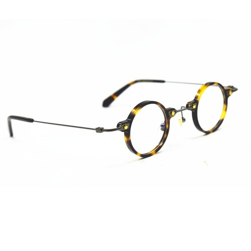 Vintage Small Round 36mm Hand Made Eyeglass Frames Acetate Full Rim Rx able - Picture 20 of 44