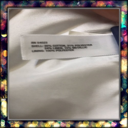 Gap Kids Girls Mini Skirt Brocade White Metallic Adjustable Waist Lined 14 NWT - Picture 3 of 7