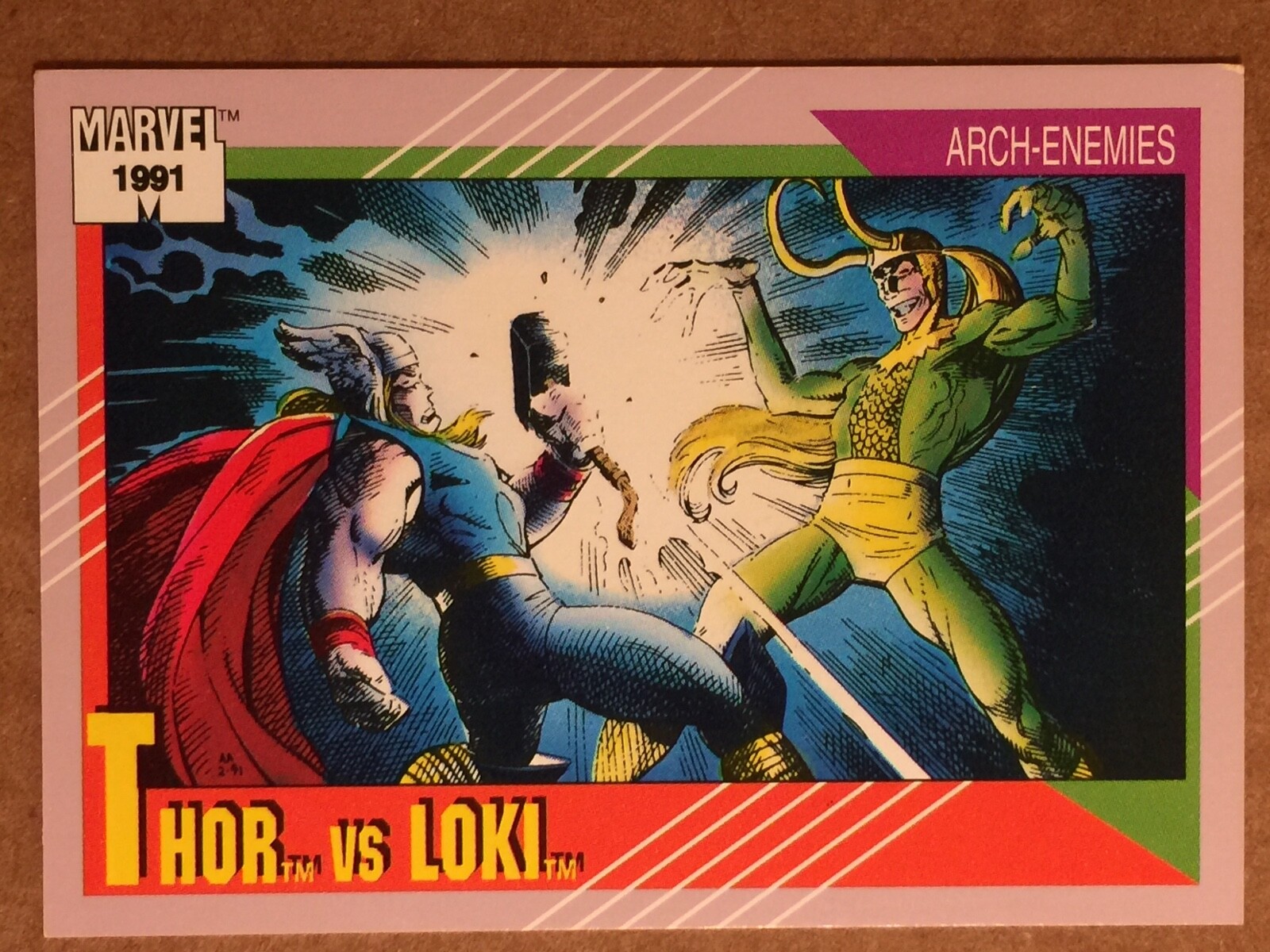 1991 Marvel Comics Impel Trading Card #120 Thor vs. Loki. Vintage | eBay