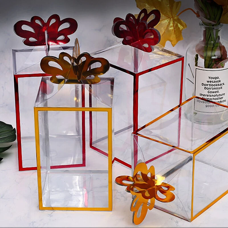 10X Fundas de PVC Transparentes Boda Fiesta Favor Regalo Caramelos Cajas de Exhibición Transparentes Hágalo Usted Mismo Foto 2 de 4