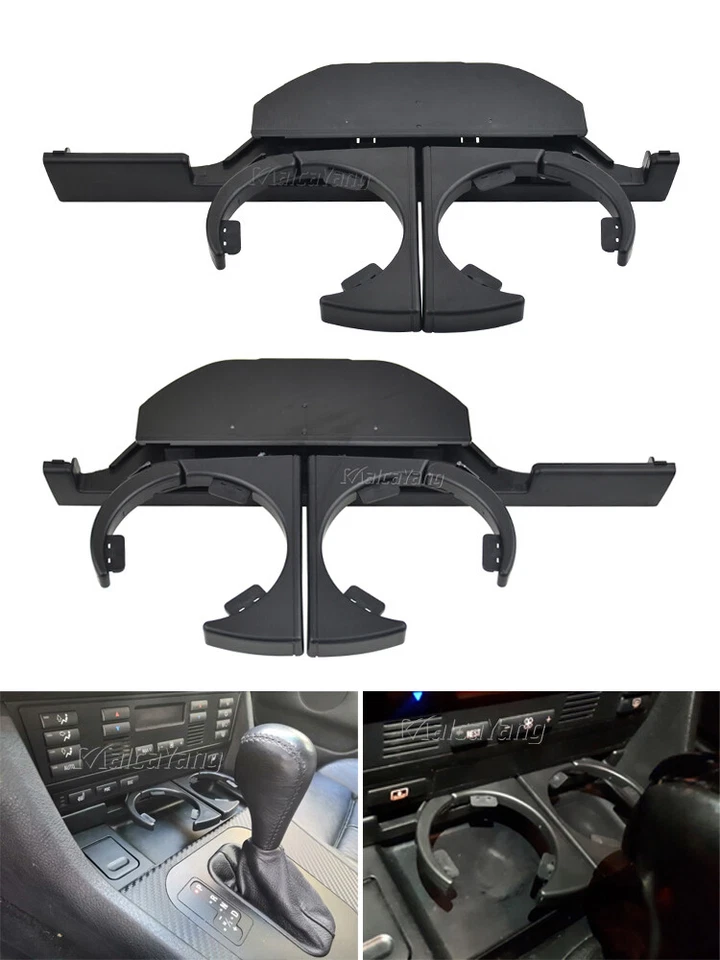 Portavasos delantero de consola LHD/RHD Negro Apto para BMW 525i / 530i 2001 2002 2003 Foto 2 de 4