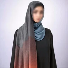 Gradient Colorful Long Scarf Soft Warm Women's Headscarves Turban Hijabs Shawl