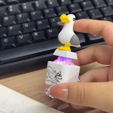 Seagull Mine Keychain,Button with Sound Rechargeable Keyboard Clicker Fidget Toy