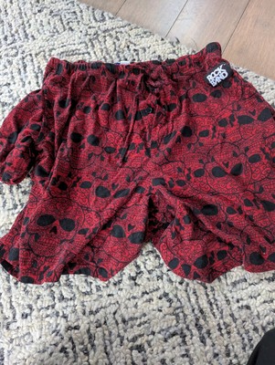 Rock Band Shorts Video Game Clothing Red With Skulls
