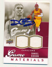 2009-10 Upper Deck Game Materials 068/150 Daniel Gibson Signed Card GJ-DG