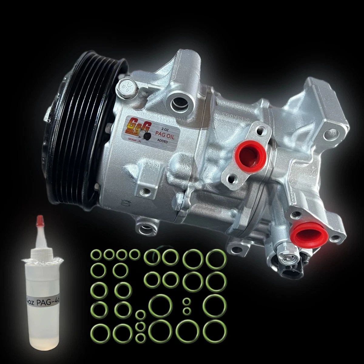 G & G Auto Air Reman A/C Compressor For Toyota Corolla & Corolla IM (2014-2018), Scion IM 2016 – OEM Fit, 6 Groove Pulley, 3 Month Warranty