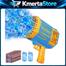Light Up Bubble Gun for Kids - 69 Holes Bazooka Bubble Blaster, Fun Outdoor Toy