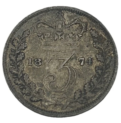 1874 Victoria Threepence — photo from another recent sale