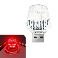 USB LED Car Interior Atmosphere Lamp, Plug and Play Compact Night 1 PC Red