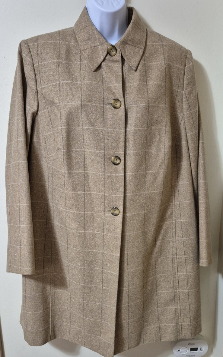 Le Suit   Wool Blend  Suit  Skirt And Long Jacket    Size 16 W