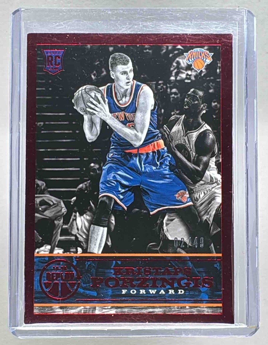 Kristaps Porzingis 2015 Panini Replay #4 Red Rookie RC /49