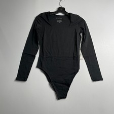 EVERLANE The Short Sleeve Crew Neck Bodysuit Women's Size S Black