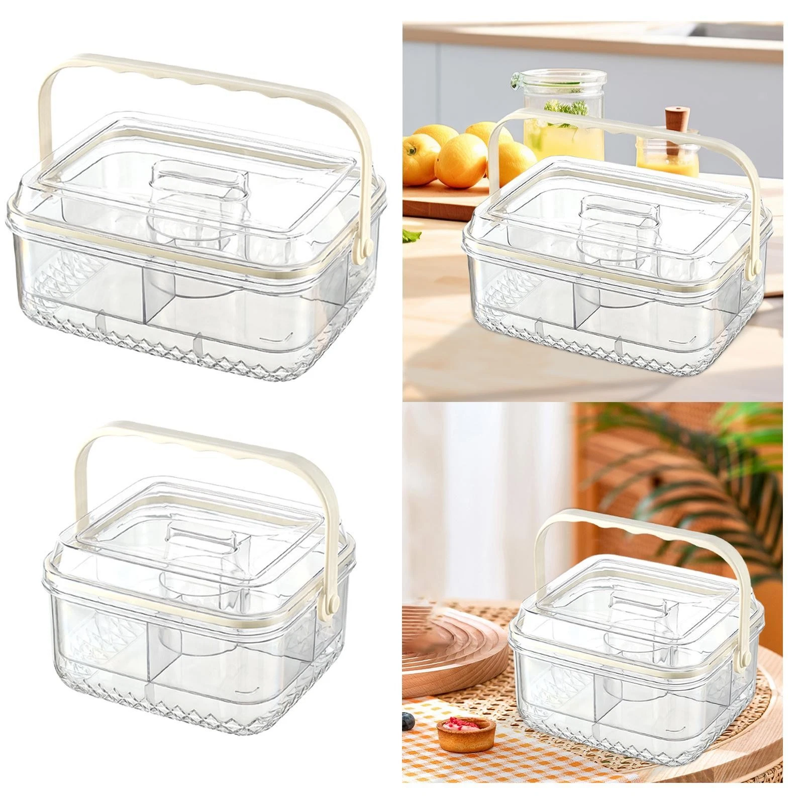 Ice Chilled Fruit Serving Tray Divided Serving Dish for Banquet Party Buffet