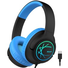 Upgrade USB Headphones for , 85dBA Safe Volume, Stereo Sound, Foldable Adjust...