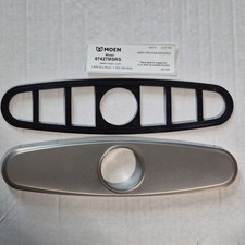 New Moen Spot Resistant Stainless Kitchen Faucet Escutcheon Plate  Gasket 10.5"