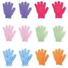 Exfoliating Bath Gloves Shower Gloves, 12 Colors Double Sided Bath Accessories