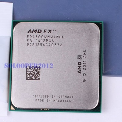   FX-4300 3.8 GHz Quad-Core FD4300WMW4MHK Socket AM3/AM3+ CPU Processor #mj
